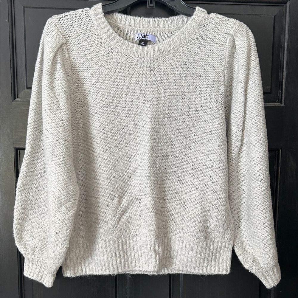Light Heather Scoopneck Knit Sweater